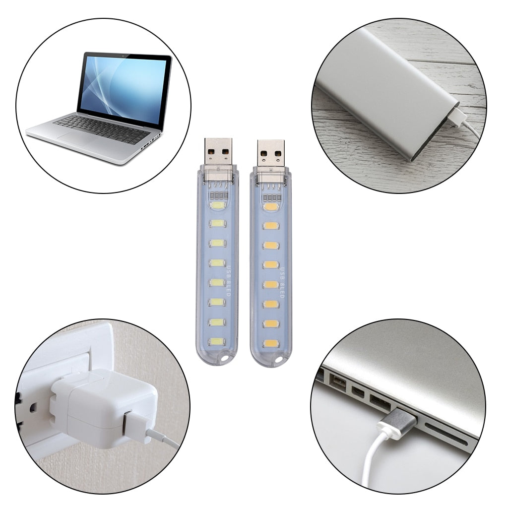 Ultra Bright Mini Portable USB LED Reading Book Light For Power Bank PC Laptop Notebook