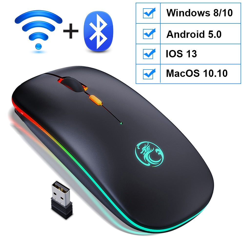 Wireless Rechargeable Bluetooth Computer Mouse