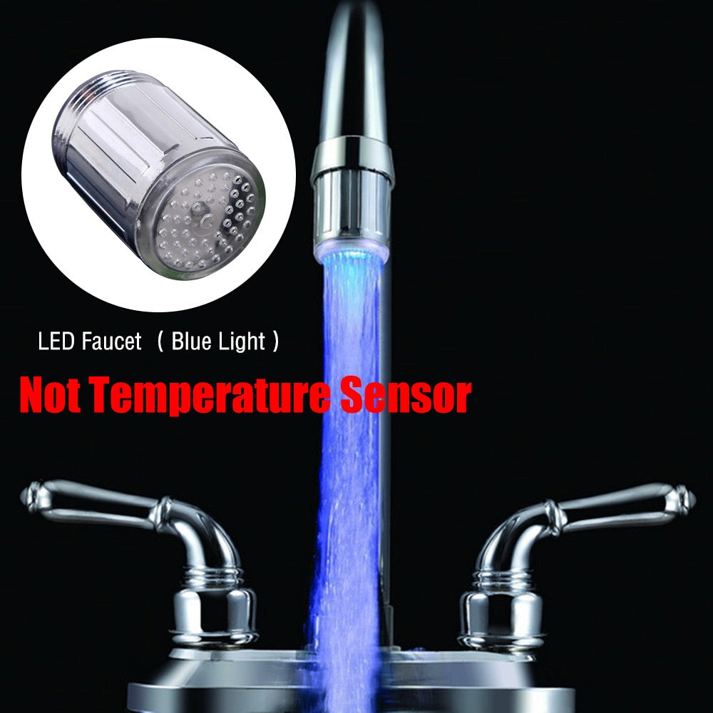 LED Water Faucet Stream Light For Kitchen Bathroom Shower Tap
