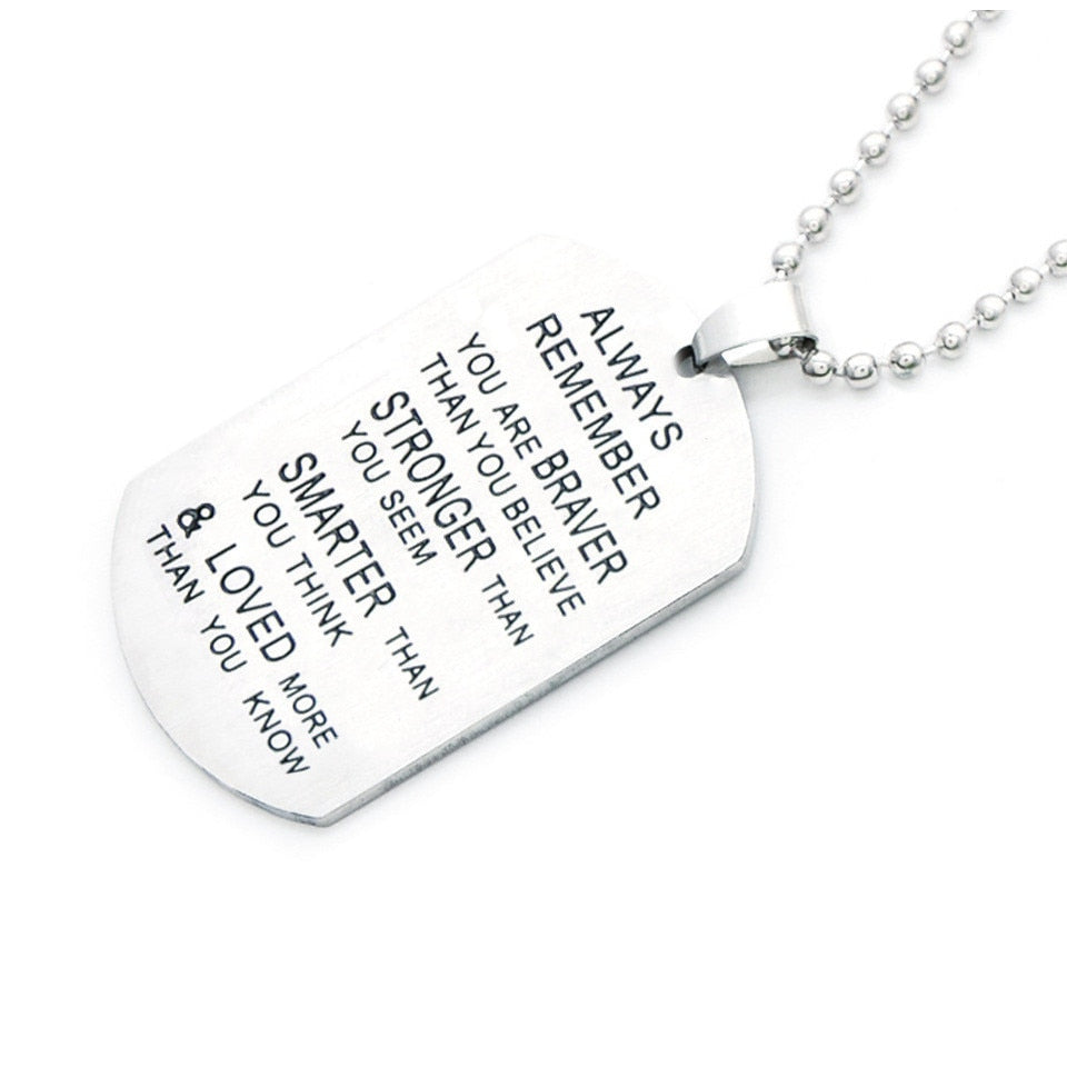 Fashionable Stainless Steel Chain Necklaces For Men Women With Dog Tags