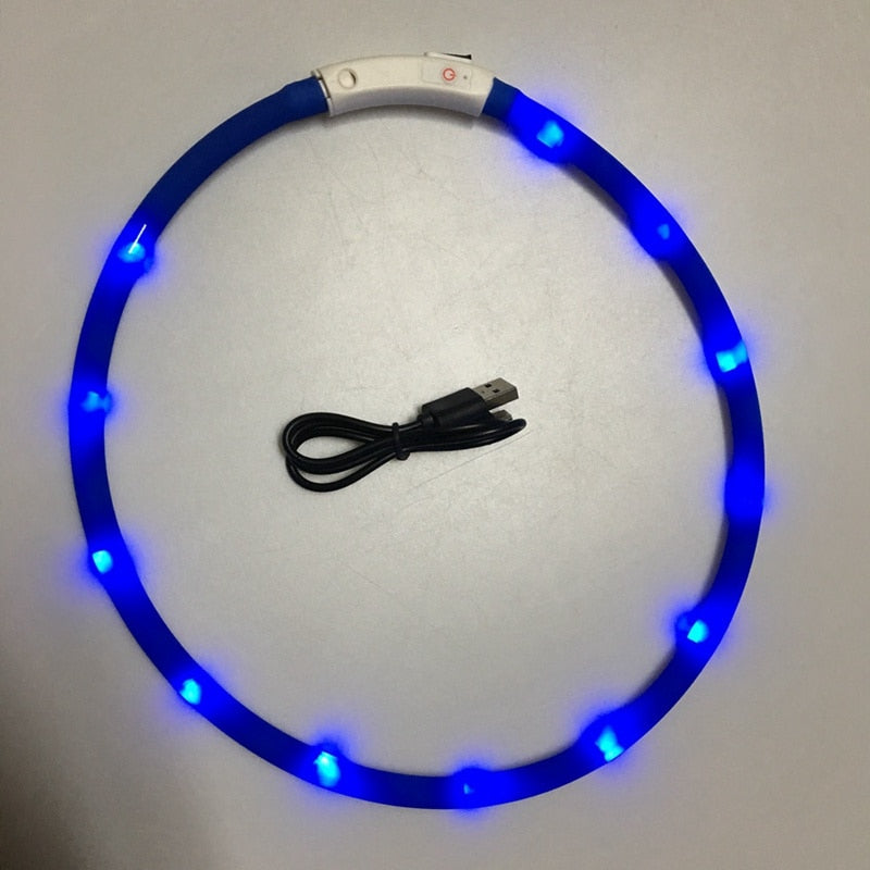 USB Charging Night Safety Flashing Pet Dog Collar Necklace