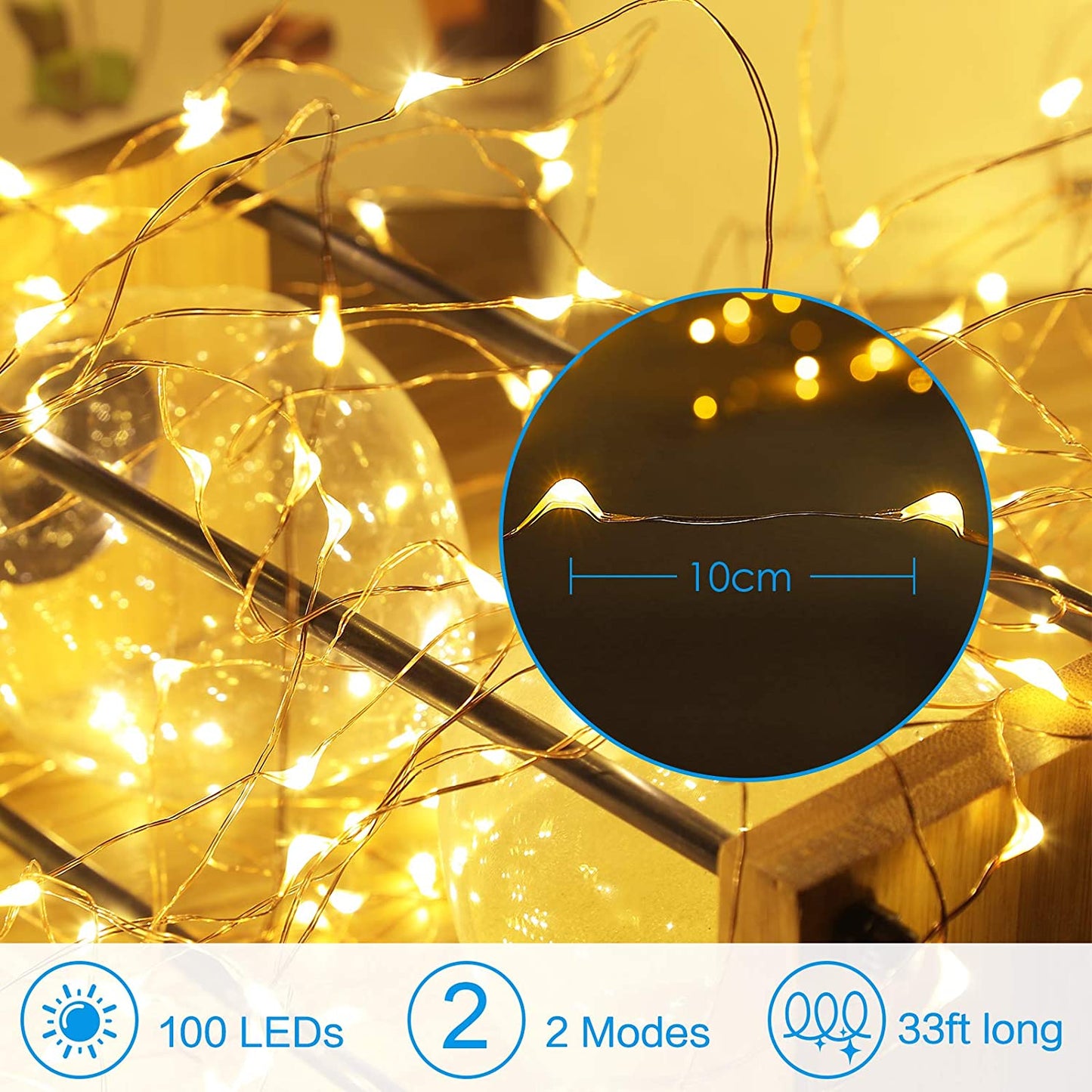 Waterproof Led Fairy Lights  For Holiday Outdoor Lamp