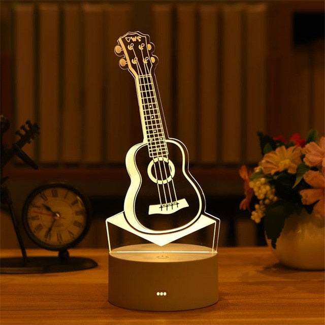 Romantic Love 3D Acrylic Led Lamp For Home Decoration