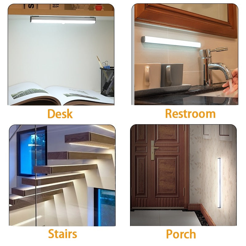 Automatic Smart Wireless LED Night Lights For Bedroom, Kitchen, Staircase, Outdoor Decoration